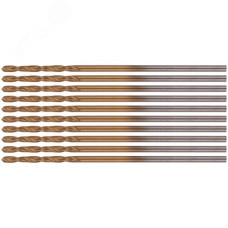 Сверла HSS по металлу, титановое покрытие 1.0 мм (10 шт)