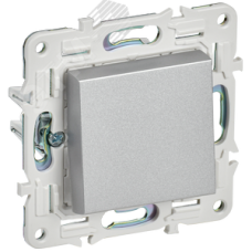 SKANDY Выключатель 1-клавишный кнопочный 10А SK-V14S серебряный IEK