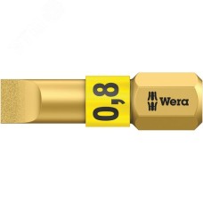 Бита шлицевая биторсионная 800/1 BDC SL алмазное покрытие хвостовик 1/4 C 6.3 0.8X5.5X25 мм