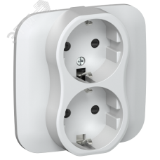 FLITE Розетка 2-местная с заземлением с защитными шторками 16А в сборе РСш12-0-А-ФлЖ жемчуг IEK