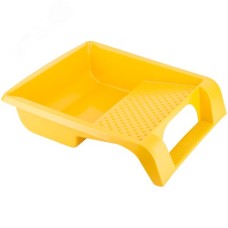 Ванночка для краски желтая 395х346 мм, педаль для фиксации, Профи