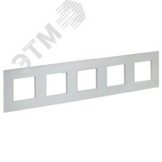 SKANDY Рамка 5-местная SK-F35S металл серебряный IEK