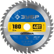 Диск пильный по дереву Оптима 180X20мм 40Т