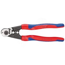 Тросорез компактный рез: кабель 7 мм проволочный трос 5 мм проволока средней твёрдости 4 мм рояльная струна (42 HRC) 25 мм L-190 мм зоны для обжимки концевых гильз на боуденовские и тяговые тросы чёрный 2-компонентные рукоятки