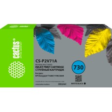 -/ Картридж струйный Cactus CS-P2V71A №730 черный матовый (300мл) для HP Designjet T1600/1700/2600