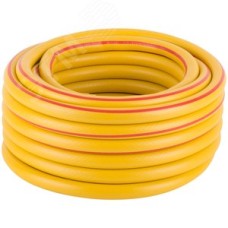Шланг поливочный трехслойный армированный, желтый 3/4''x2,2 ммx15 м