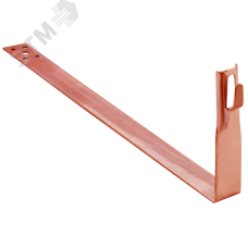 Держатель проводника круглого 6-8 мм черепичная кровля L 380 мм медь