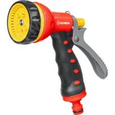 Поливочный пистолет T-7 пластиковый с TPR, 7 режимов, курок сзади