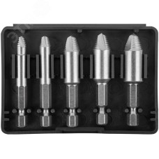 Экстракторы для болтов и шпилек усиленные, HSS сталь, 5 шт