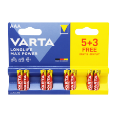 Батарейка AAA/ Батарейка Varta LONGLIFE MAX POWER (MAX TECH) LR03 AAA BL8 Alkaline 1.5V (4703) (8/160) (8 шт.)