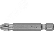 Биты ''Мастер'' кованые, хромомолибденовая сталь, тип хвостовика E 1/4'', PZ3, 50мм, 2шт