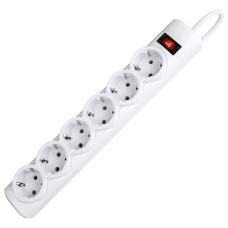 Сетевой фильтр Defender DFS 151 1,8 м, белый, 6 розеток/ Surge Protector Defender DFS 151 1,8m, white, 6 outlets