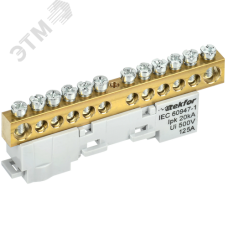 TEKFOR Шина L фаза неизолированная на универсальном держателе 8х12-12-Ср IEK