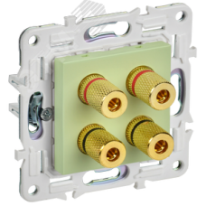 SKANDY Аудиорозетка 4-местная SK-A01G мятный IEK