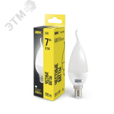 Лампа светодиодная CB35 свеча на ветру 7Вт 230В 4000К E14