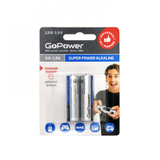 Батарейка AA/ Батарейка GoPower LR6 AA BL2 Alkaline 1.5V (2/24/480) блистер (2 шт.)