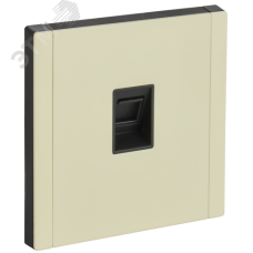 FORTE&PIANO Розетка компьютерная RJ45 кат.5E FP832M металл слоновая кость IEK