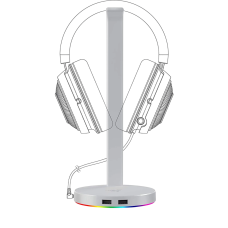 Подставка для наушников Razer Base Station Chroma V2 - Mercury/ Razer Base Station V2 Chroma - Mercury