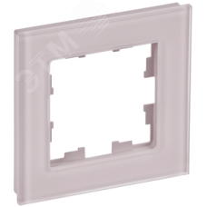 BRITE Рамка 1 пост РУ-1-2-Бр стекло розовый матовый IEK