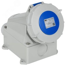 Розетка стационарная ССИ-1232 32А-6ч 220В 2P+PE IP67 IEK