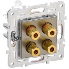 SKANDY Аудиорозетка 4-местная SK-A01N никель IEK