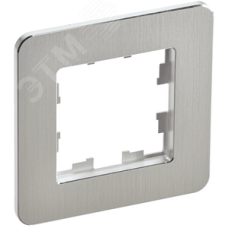 BRITE Рамка 1 пост РУ-1-1-Бр металл алюминий RE AL IEK