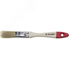 Кисть плоская ''УНИВЕРСАЛ-СТАНДАРТ'', натуральная щетина, деревянная ручка, 20мм