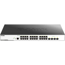 Коммутатор/ DGS-3000-28L/B Managed L2 Switch 24x1000Base-T, 4x1000Base-X SFP, Surge 6KV, CLI, RJ45 Console, RPS, Dying Gasp