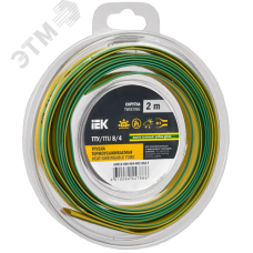 Трубка термоусадочная ТТУ нг-LS 8/4 желто-зеленая (2м/упак) IEK