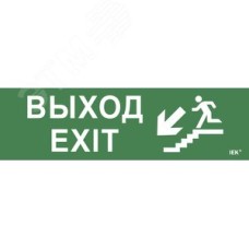 Этикетка самоклеящаяся 310х90 мм ''Выход/лестница вниз/фигура''