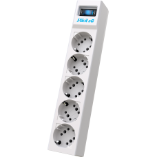 Сетевой фильтр/ Surge protector Pilot SG5 5 outlets (GP), 10A / 2.2kVt, automatic circuit-breaker, 1.8 m