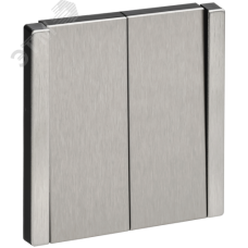 FORTE&PIANO Выключатель 2-клавишный проходной 10А FP707M металл никель IEK