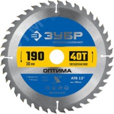 Диск пильный по дереву Оптима 190X30мм 40Т