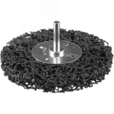 Щетка дисковая для дрели, нейлоновая проволока с абразивным покрытием, с открытой агрессивной структурой, 75мм ''Профессионал''.