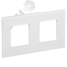 SKANDY Рамка 2-местная SK-F22W стекло арктический белый IEK