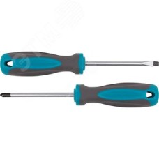 Отвертка, CrV сталь, прорезиненная ручка PH1X100 мм