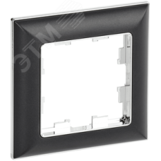 BRITE Рамка 1 пост РУ-1-Бр хром/черный IEK