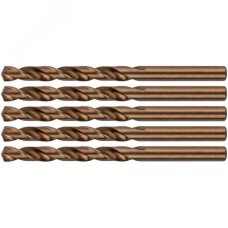 Сверла по металлу HSS с добавкой кобальта 5% Профи 8.0 мм (5 шт)