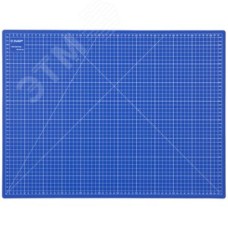 Коврик ''ЭКСПЕРТ'', непрорезаемый, 3мм, цвет синий, 600х450 мм