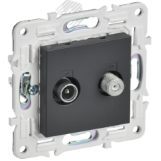 SKANDY Розетка двойная TV+SAT SK-A13T титан IEK