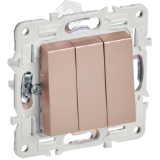 SKANDY Выключатель 3-клавишный 10А SK-V11Sa песочный IEK