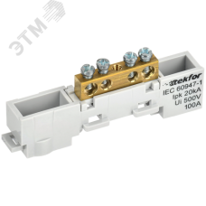 TEKFOR Шина L фаза неизолированная на универсальном держателе 6х9-4-Ср IEK