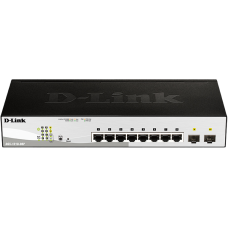 Коммутатор/ Настраиваемый L2 PoE-коммутатор, 8x1000Base-T PoE, 2х1000Base-X SFP, PoE-бюджет 65 Вт, упрощенный интерфейс CLI