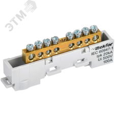 TEKFOR Шина L фаза неизолированная на универсальном держателе 6х9-8-Ср IEK