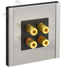 FORTE&PIANO Аудиорозетка 4-местная FP739M металл никель IEK