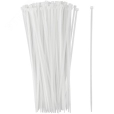 Хомуты нейлоновые для проводов, белые 100 шт.,  4,8х300 мм