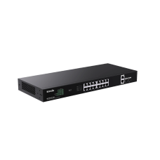 Коммутатор/ Tenda TEG1120P-16-150W Коммутатор неуправляемый PoE, 18 портов, 18x1 Гбит/с, PoE 16х30 Вт (до 150Вт),  SFP 2x1 Гбит/с, установка в стойку