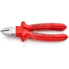 Бокорезы VDE 1000V резка - мягкая проволока 4мм проволока средней твердости 3мм твердая проволока 25мм L=180мм 62HRC диэлектрические хромированные обливные рукоятки