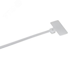 Хомут P6.6 маркерный белый 2.5х100мм 100шт/упак IEK