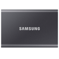 Внешние HDD и SSD/ Samsung External SSD T7, 2000GB, Type-C, USB 3.2 Gen2, R/W 1050/1000MB/s, 85x57x8mm, Titan Gray (12 мес.)